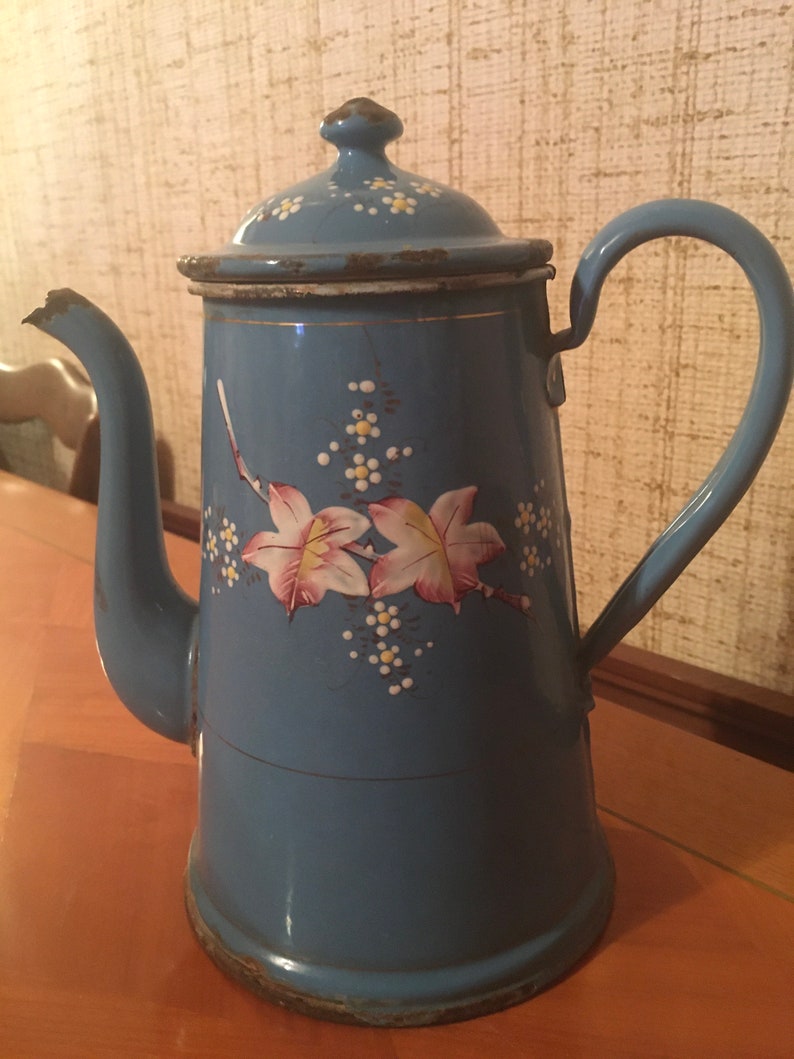 French Vintage Coffee Pots 3 Beautiful French Country Etsy