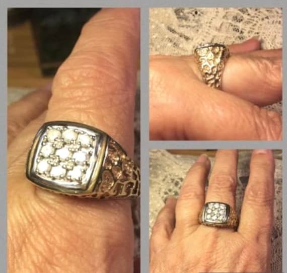 Mens diamond statement best sale ring