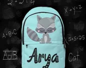 cotton Binder nursery name personalized Backpack the mouse that yarn child kindergarten boy baby raccoon