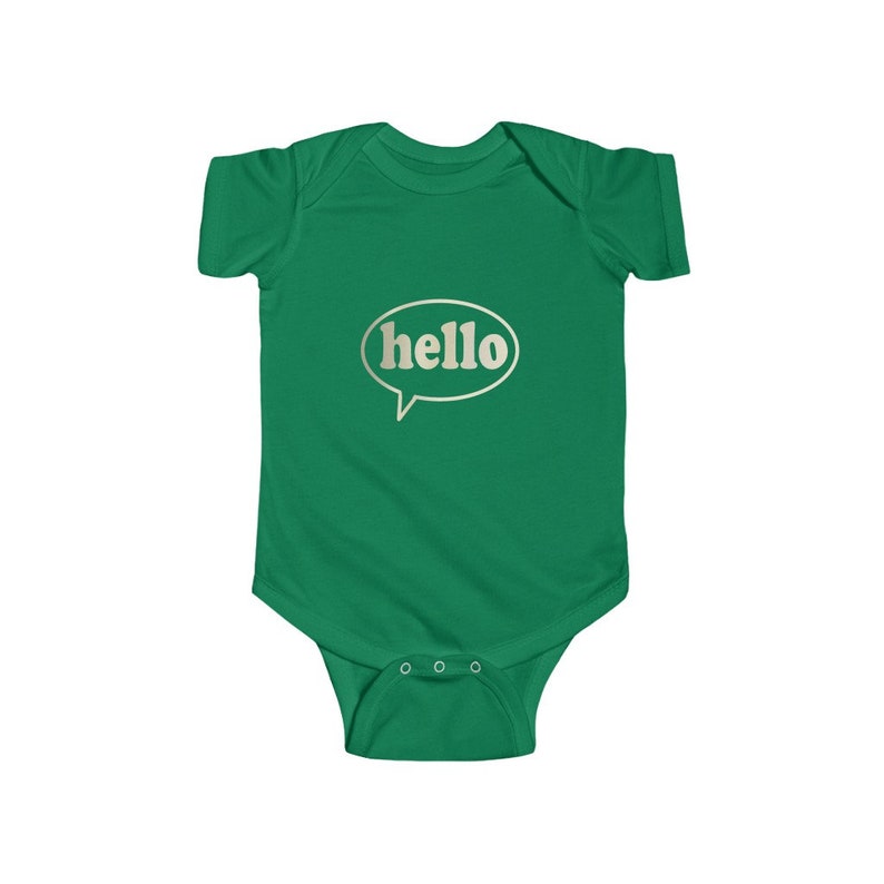 Hello Baby Onesie Hello Onesie Baby Onesie Baby Clothing Infant Clothing Hello Saying