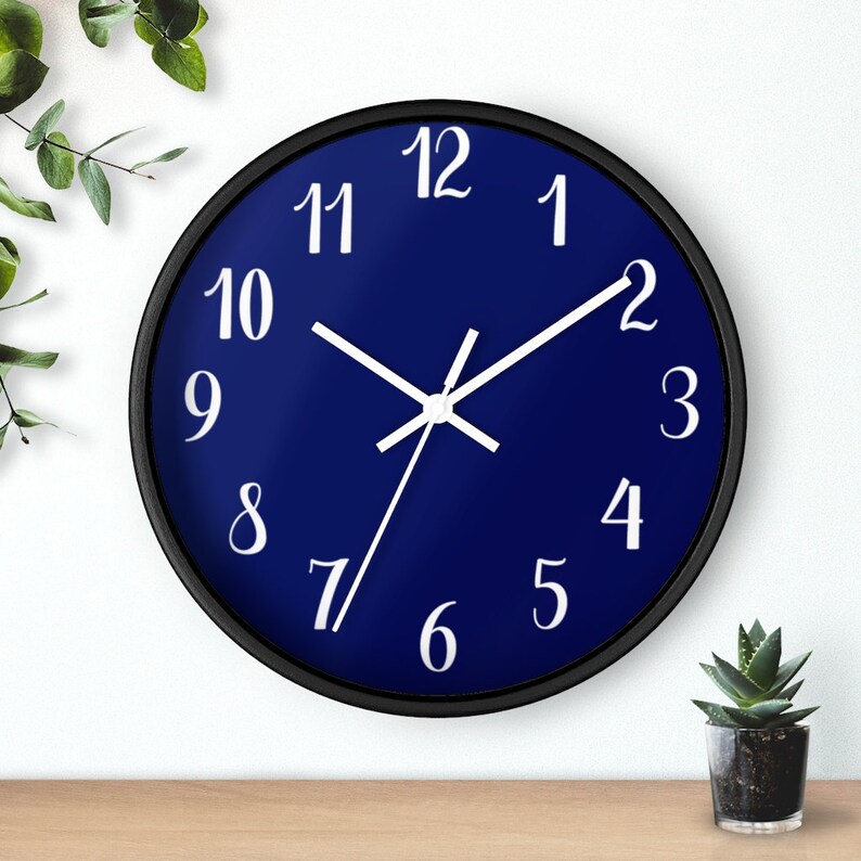 Round Wall Clock Small Wall Clock Silent Wall Clock Etsy