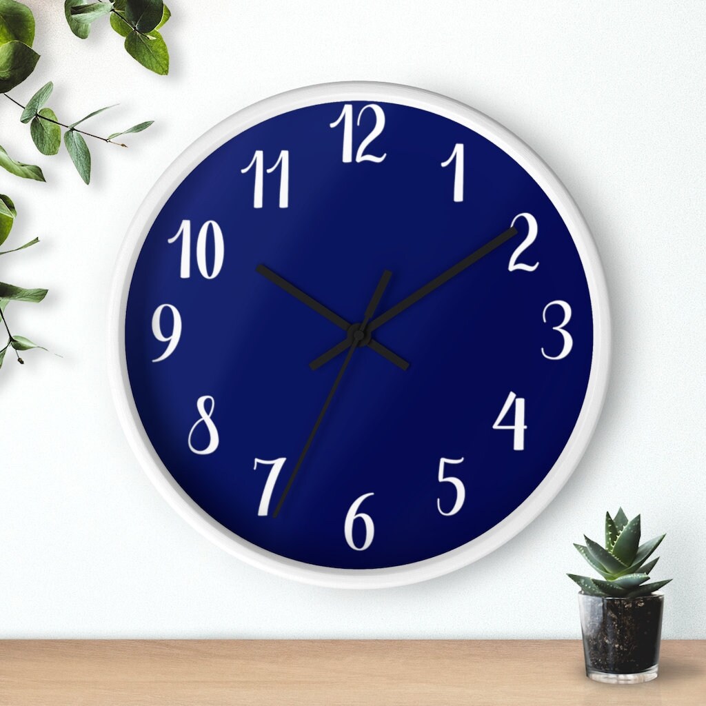 10 Inch Round Clock Small Wall Clock Silent Wall Clock Etsy