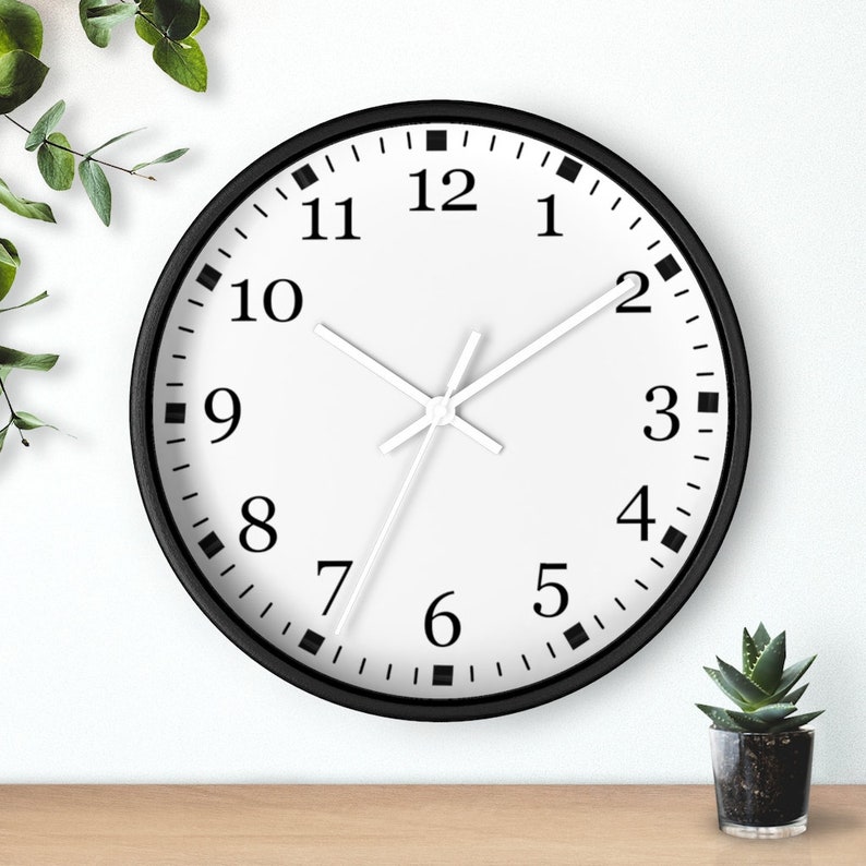 10 Inch Round Clock Small Wall Clock Silent Wall Clock | Etsy