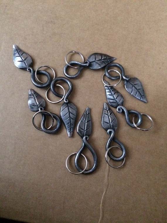 Forged Leaf Keyring Jewelry Charms