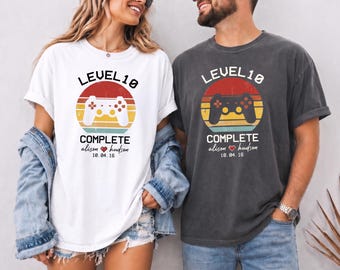 Camiseta de aniversario de nivel 10: Camiseta retro personalizada para gamers