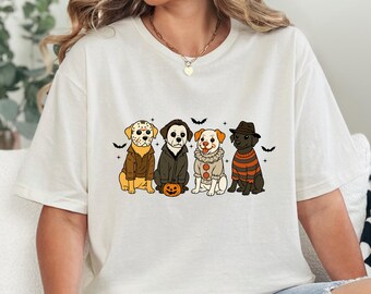 Halloween Dogs Shirt, Cute Spooky Dog T Shirt, Funny Halloween Costume Dog Tee, Fall Dog Lovers Shirt, Trick or Treat Puppy Top