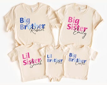 Camisetas para hermanos para anunciar el embarazo: Camiseta para la hermana mayor y el hermano mayor