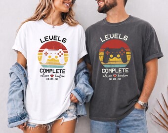 Camiseta de aniversario de Level 6: Camiseta retro personalizada para gamers