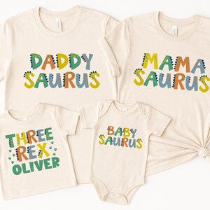 MamaSaurus DadaSaurus Tees, Matching Family Birthday Shirts, Dino Birthday Shirt, 4th Birthday Shirt, Five Birthday Shirt, Kids Birthday