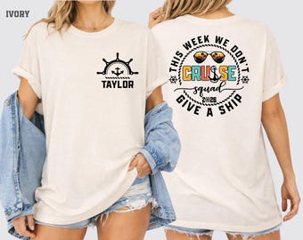 Camiseta Comfort Colors® Cruise Squad, camiseta divertida para viajes en crucero, camisetas personalizadas para vacaciones