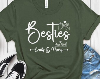 Custom Besties Sweatshirt, Personalized BFF Gift