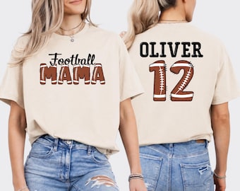 Camiseta Football Mama: Camiseta personalizada con nombre y número.