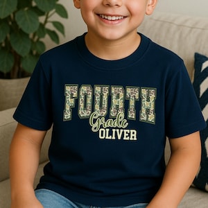 Custom 4th Grade Shirt, Fourth Grade Boys School Shirt, Personalized School Shirt, Boy First Day Of School Shirt, Personalized Kindergarten