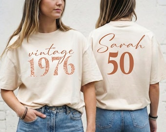 Vintage 1976 Birthday Shirt, Chapter 50 Tee, 50th Bday Gift for Women
