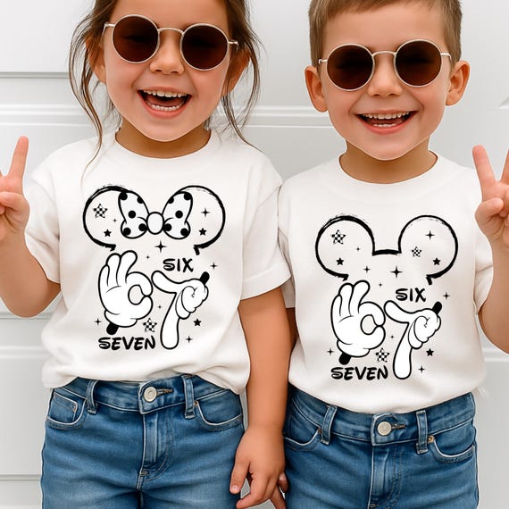 Funny Friends Disney 6 7 Shirt, Disney Trip Shirts, Sibling Matching Disney Shirt