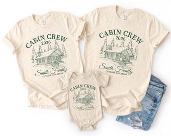 Camiseta para vacaciones familiares de la tripulación de cabina, camiseta personalizada para viaje a la cabaña, regalo para viaje a la casa del lago