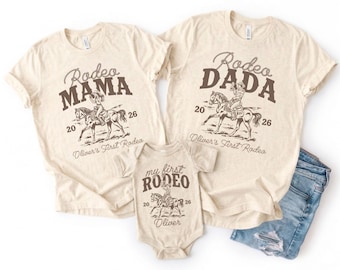 Rodeo Birthday Crew Shirt, Cowboy Birthday Shirts, 1st Bday Tee, Western Family Matching Tees