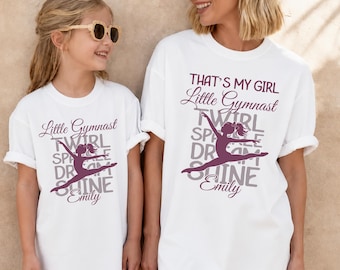Camiseta a juego para madre e hija gimnastas, camiseta de baile y gimnasia, regalo de gimnasia