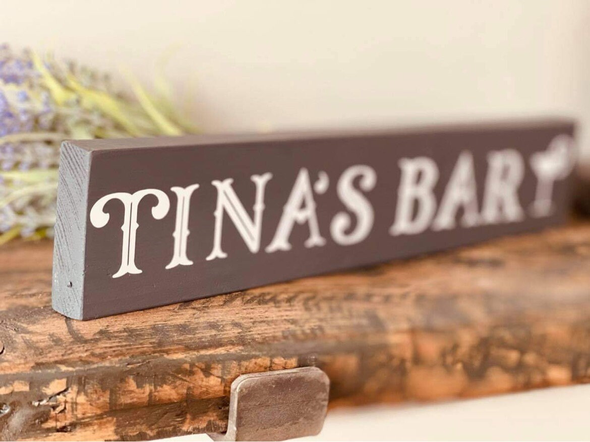 Custom Wood Bar Sign Barware Personalised Bar Accessories Etsy Australia