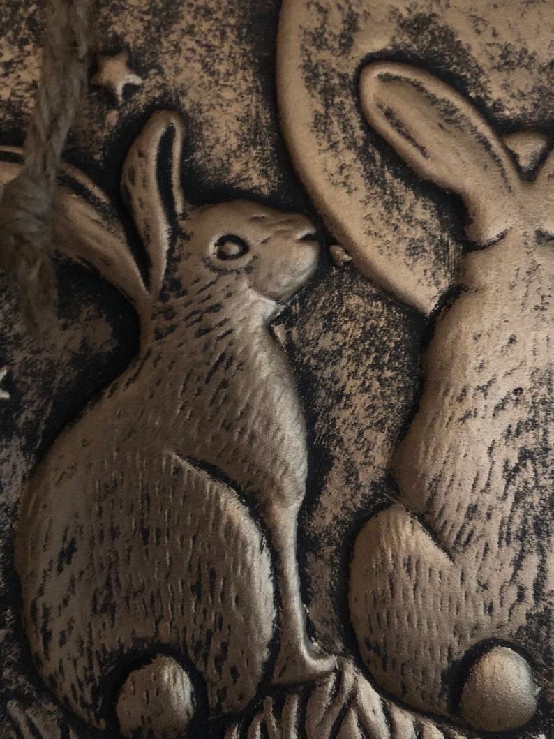 Terracotta Hare Garden Plaque Garden Fence Plaque Home Decor Etsy UK