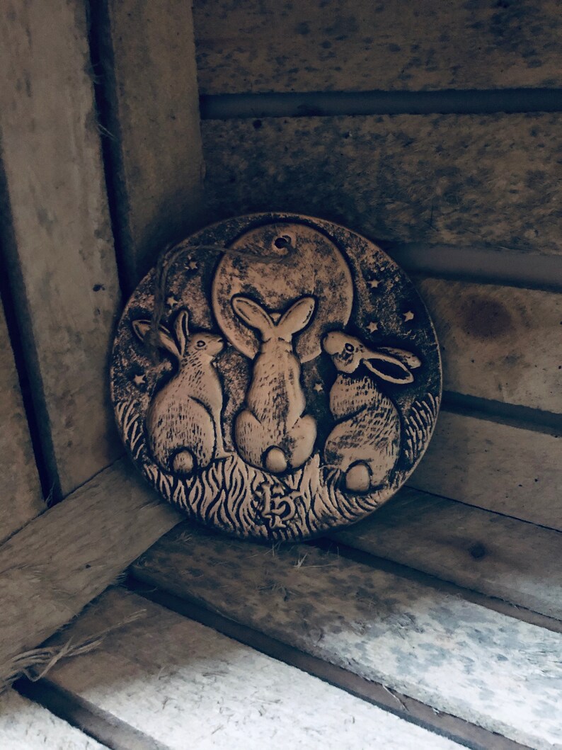 Terracotta Hare Garden Plaque Garden Fence Plaque Home Decor Etsy UK