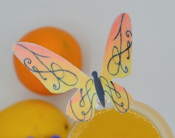 Edible Cocktail Garnish Wafer Paper Butterflies set of 12