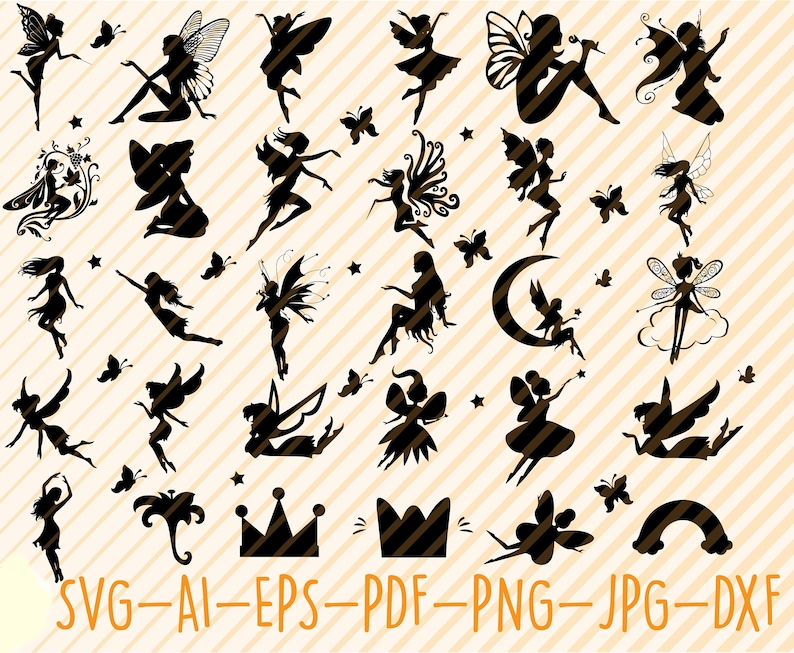 Download Fairy Bundle Svg Cut file Fairy Svg Fairy Silhouette Fairy | Etsy