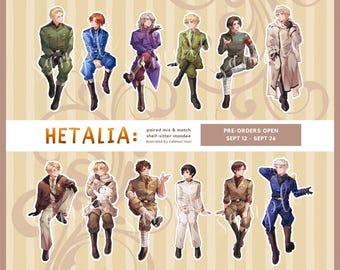 PREVENTA: Hetalia - Figuras acrílicas para estantería (combinables)