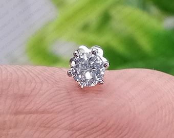 2,5 mm diamantnässtift: Örhänge i 18k gult guld