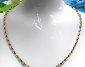 Handmade Sterling Silver Chain Necklace: Gold/Rose Gold Plated Unisex Jewelry