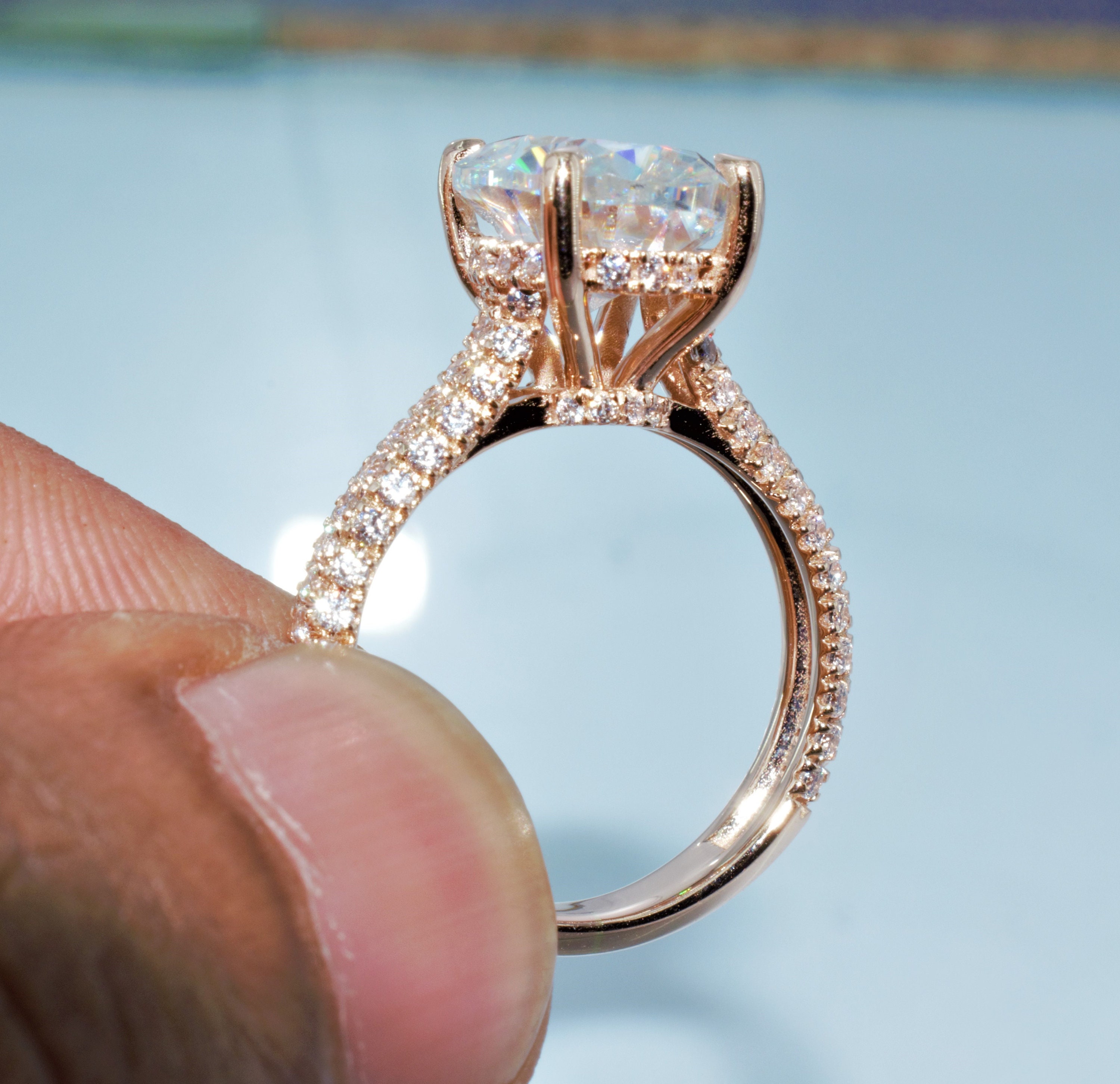 3ct Oval Cut Brilliant Moissanite Engagement