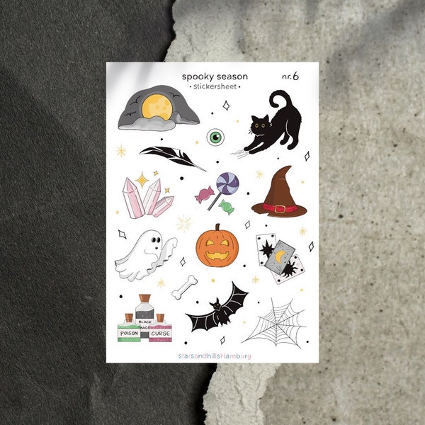 Sticker Sheet Spooky Season Halloween