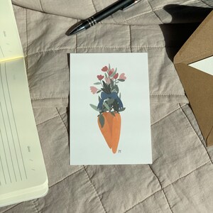Cartolina Carote Bouquet Orto
