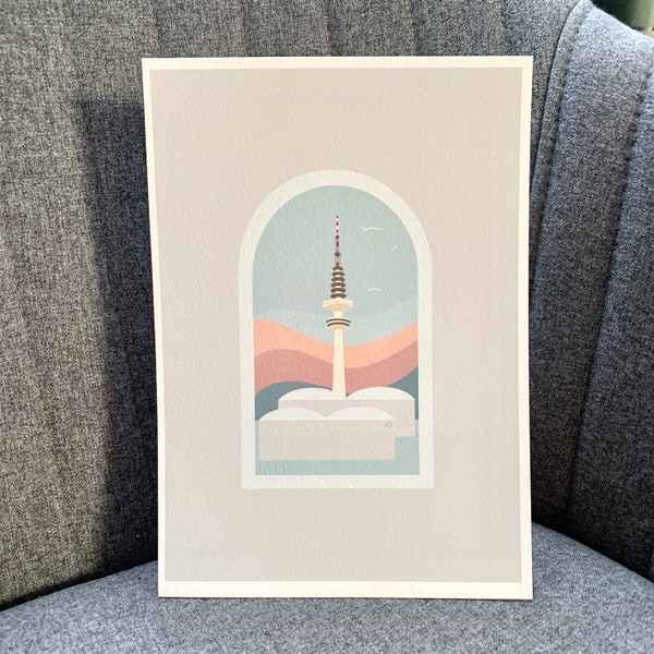 Art Print Hamburg Fernsehturm