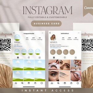 Diy Business Cards | Qr Code Business Card | Editable Business Card | Lash Artist Business Cards | Hair Extensions | Wig Install