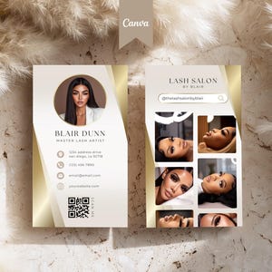 DIY Canva Beauty Business Card, Lash Artist Business Card Design, Coach Business Card, Lash Technician Business Card, Hair Stylist Biz Card