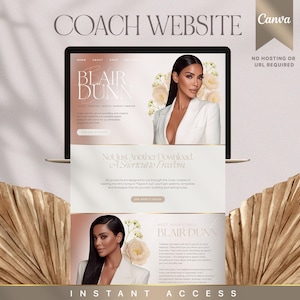 Canva Website Template for Coaches, Hosted in Canva, Editable Landing Page Design, Professional Coaching Site, Modern Aesthetic, Canva Web