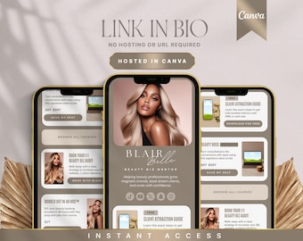 Canva Link in Bio Template: Luxe Instagram Landing Page