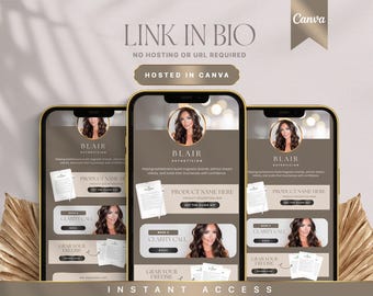Canva Link in Bio Template: Luxe Instagram Landing Page