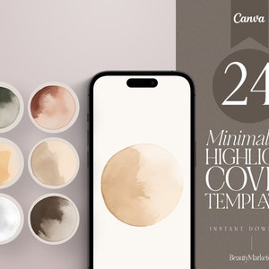 24 Earthy Boho Instagram Highlight Covers, Organic Insta Story Covers, Aquarelle IG Story Icons, Aesthetic Neutral Highlight Buttons