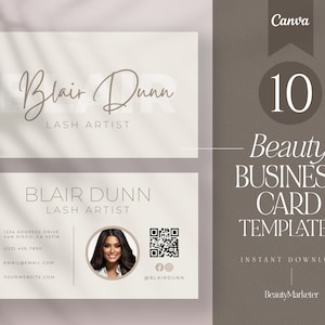 DIY Canva Beauty Visitenkarte, Lash Künstler Visitenkarte Design, Lash Visitenkarte, Lash Techniker Visitenkarte, Hair Stylist Biz Card