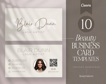 DIY Canva Beauty Business Card, Lash Artist Business Card Design, Lash Business Card, Lash Technician Business Card, Hair Stylist Biz Card