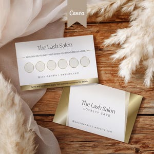 Editable Loyalty Card Template, Modern Customer Punch Card, Editable Rewards Card Design, DIY Printable Discount Card, Customer Stamp Card