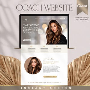 Canva Website Template for Coaches, Hosted in Canva, Editable Landing Page Design, Professional Coaching Site, Modern Aesthetic, Canva Web