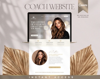 Canva Website Template for Coaches, Hosted in Canva, Editable Landing Page Design, Professional Coaching Site, Modern Aesthetic, Canva Web