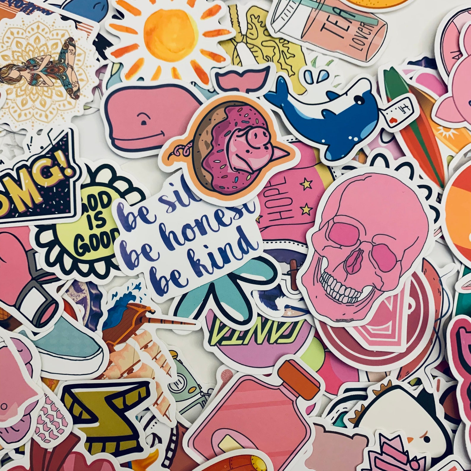 Random Sticker Pack 10/20 X Vinyl Adhesive Sticker Decals Etsy