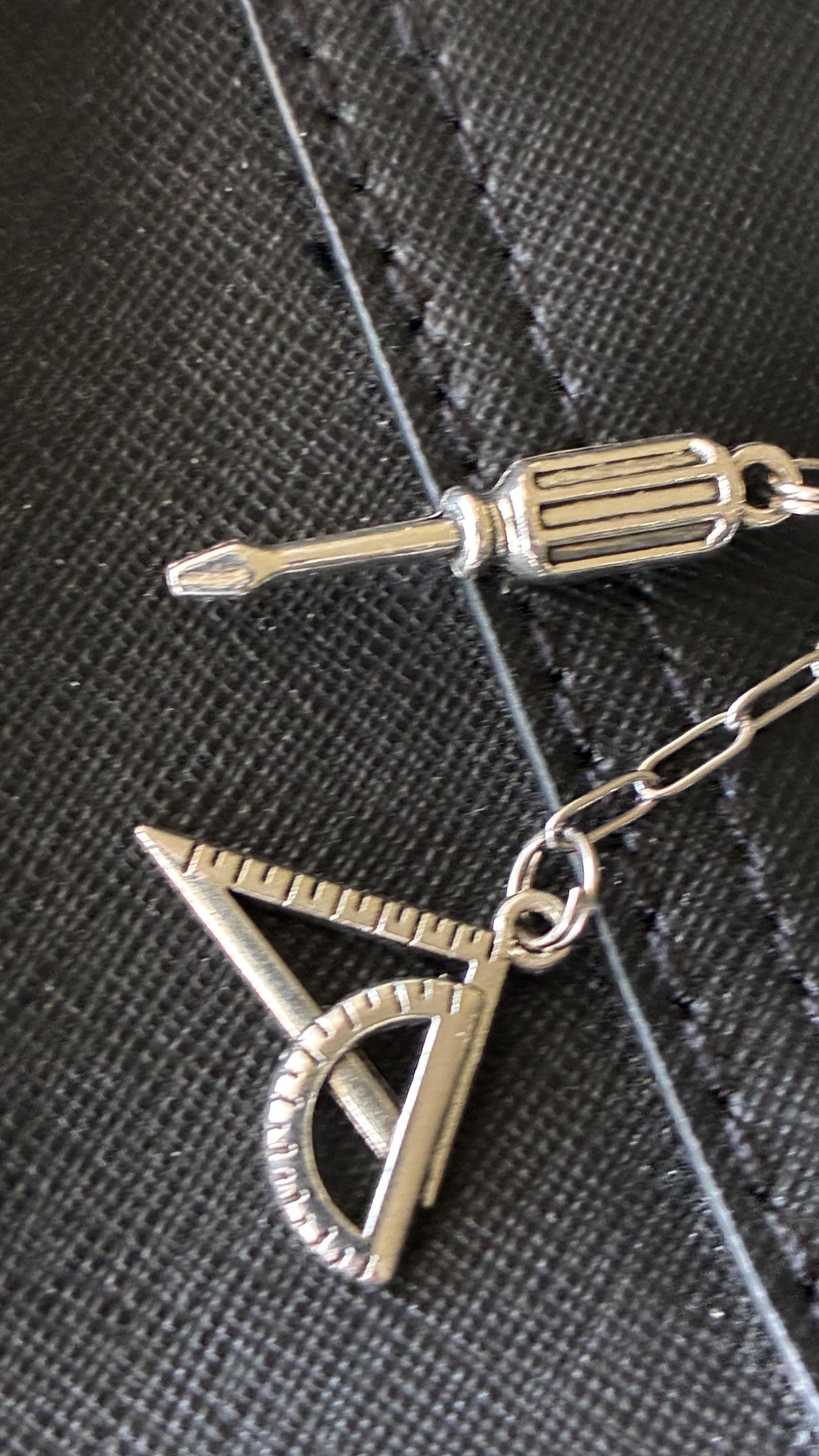 Handyman Tool Keychain,miniature Hammer Wrench Screwdriver Ruler Charm ...
