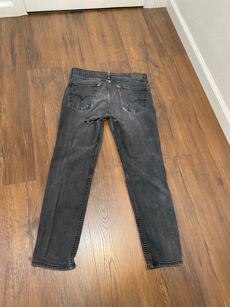 Vintage Faded Black Levi's 511 Etsy