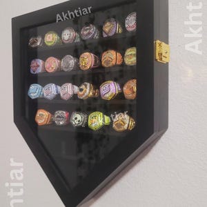 Multi Posts Championship Ring Holder | Baseball Ring Holder | Championship Display | Ring Display Case | Wooden Ring Display | Ring Display