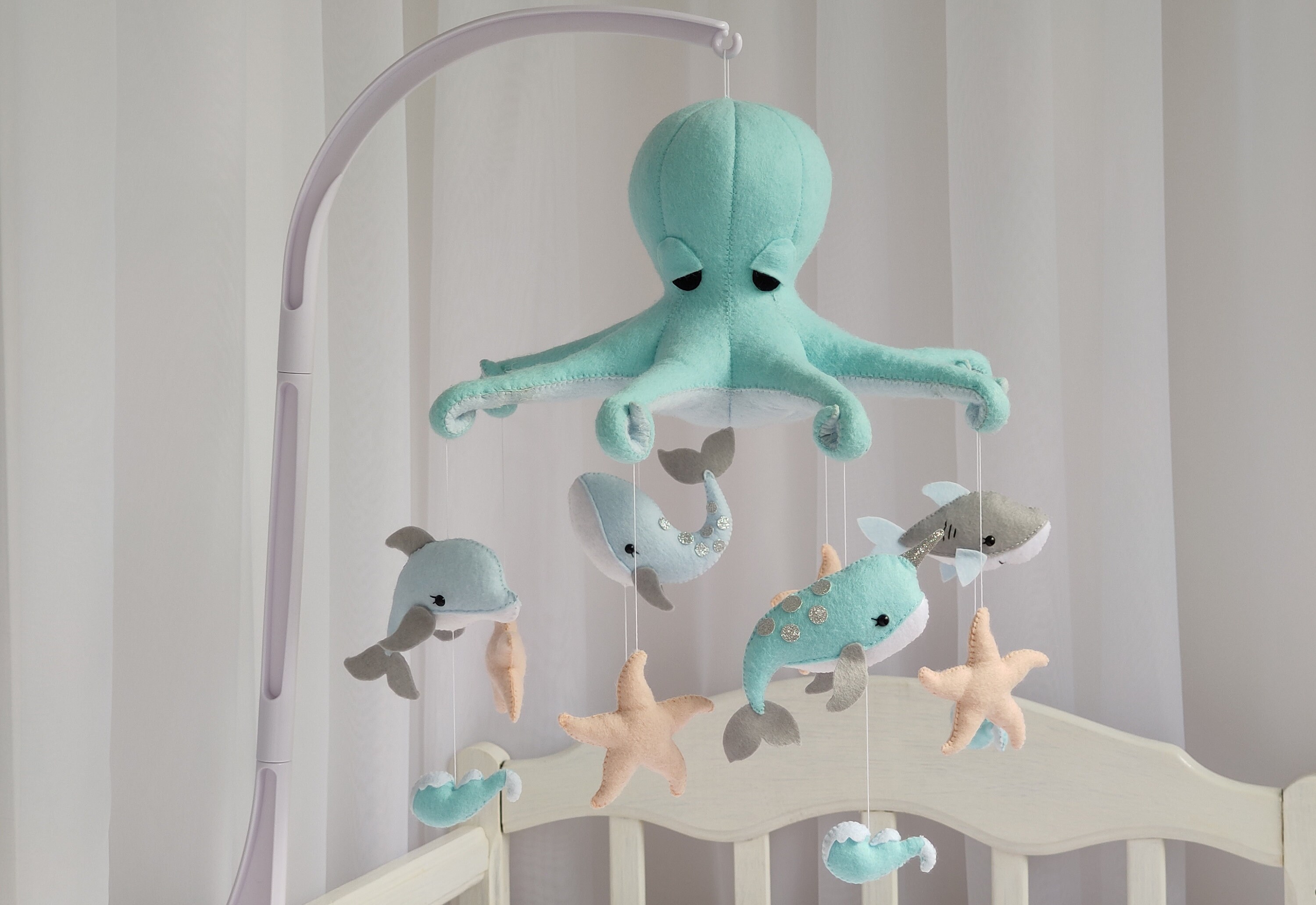 Ocean Baby mobile Octopus Mobile nursery Boy baby mobile Etsy